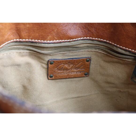 Patricia Nash Bag Brown Leather Rodano Satchel Large Shoulder Bag - Picture 10 of 16